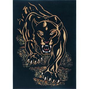 Home Dynamix SALE 5x8 Black Panther Cat Area Rug Animal Carpet New - Actual 5'